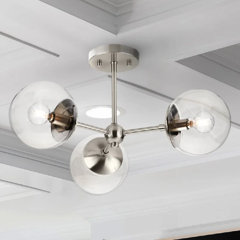 Explosion - Proof Industrial Lighting for Hazardous LocationsUHP4444 Minimalist Indoor Ceiling Light, 10-5/8''H x 22"W x 22''D, Brushed Nickel Finish, Canton Collection Explosion - Proof Industrial Lighting for Hazardous LocationsUHP4444 Minimalist Indoor Ceiling Light, 10-5/8''H x 22"W x 22''D, Brushed Nickel Finish, Canton Collection