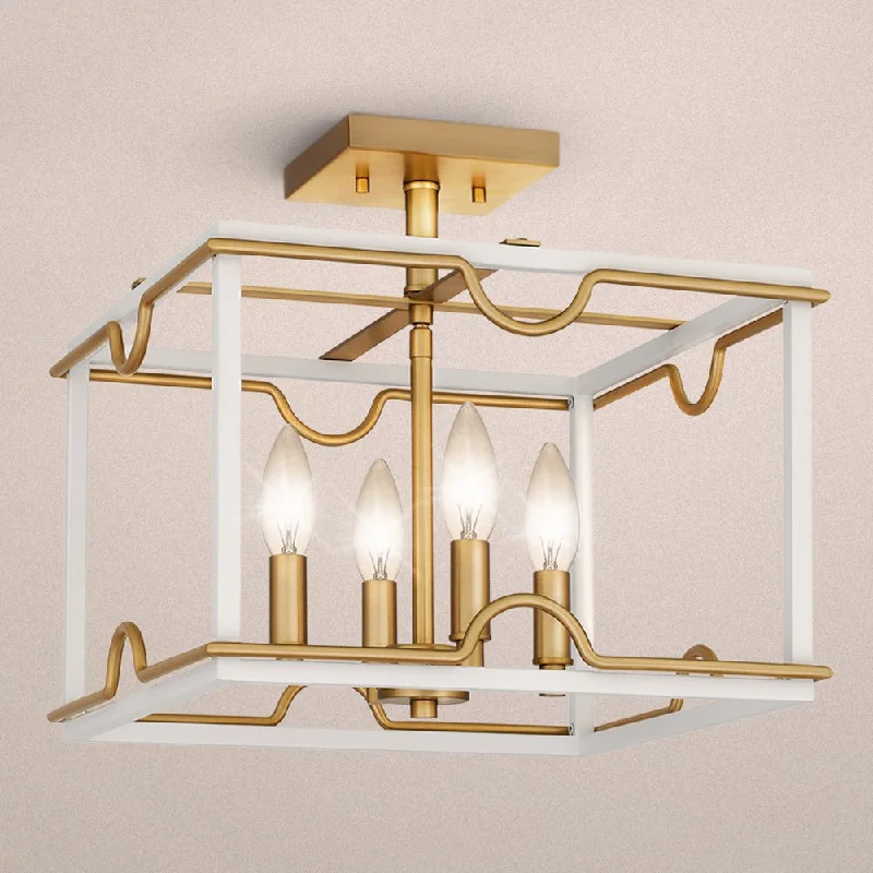 Industrial Lighting for Electronics ManufacturingUQL5271 English Country Indoor Ceiling Light, 13''H x 14''W x 14''D, Matte White Finish, Amsterdam Collection Industrial Lighting for Electronics ManufacturingUQL5271 English Country Indoor Ceiling Light, 13''H x 14''W x 14''D, Matte White Finish, Amsterdam Collection