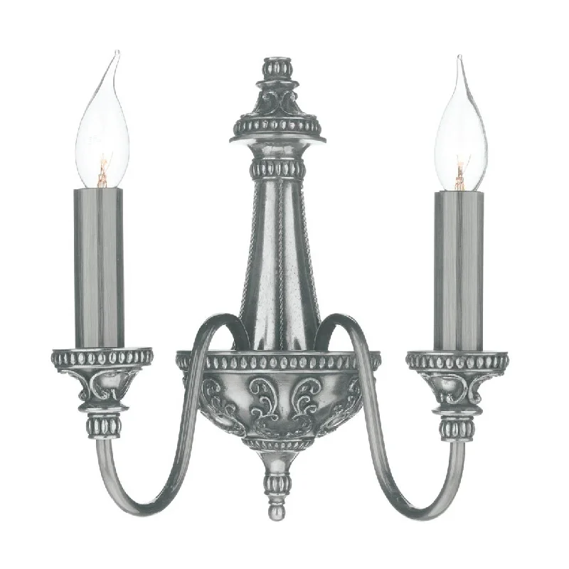 asian - inspired wall lamps with bamboo or paper shades for a zen - like David Hunt Bailey Double Wall Light in Polished Pewter - ID 8434 - EX-DISPLAY asian - inspired wall lamps with bamboo or paper shades for a zen - like David Hunt Bailey Double Wall Light in Polished Pewter - ID 8434 - EX-DISPLAY