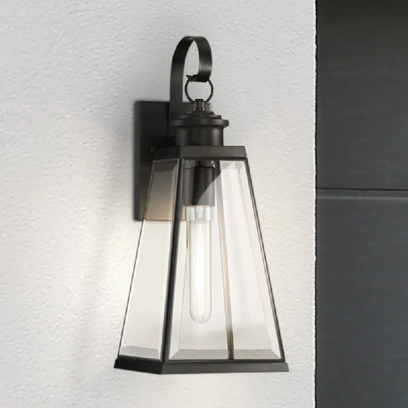 Industrial Wall - Mounted Lighting for Workshop WallsUQL1833 New Traditional Outdoor Wall Sconce, 17.75''H x 7.00''W x 8.00''D, Matte Black Finish, Mannheim Collection Industrial Wall - Mounted Lighting for Workshop WallsUQL1833 New Traditional Outdoor Wall Sconce, 17.75''H x 7.00''W x 8.00''D, Matte Black Finish, Mannheim Collection