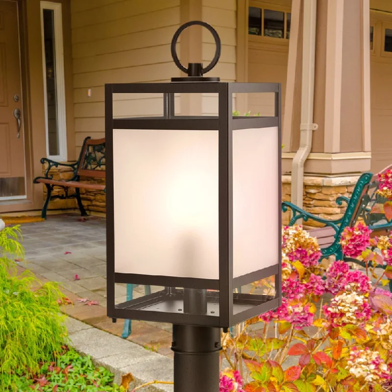 Industrial Lighting for Woodworking FactoriesUHP1440 Classic Outdoor Post Light, 20-1/2''H x 8-3/8"W x 8-3/8''D, Matte Black Finish, Linton Collection Industrial Lighting for Woodworking FactoriesUHP1440 Classic Outdoor Post Light, 20-1/2''H x 8-3/8"W x 8-3/8''D, Matte Black Finish, Linton Collection