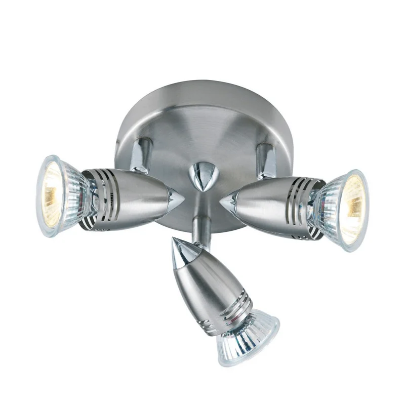 Gemini 3 Light Compact Plate Satin Chrome