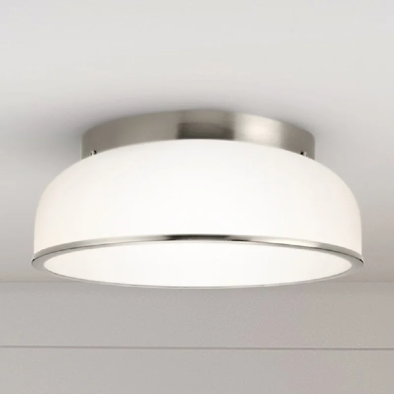 Industrial Lighting for Textile MillsUHP4770 Modern Indoor Ceiling Light, 5-1/8''H x 11-1/4"W x 11-1/4''D, Brushed Nickel Finish, Coronado Collection