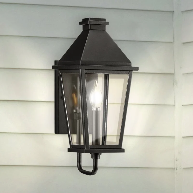 Industrial Lighting for Food Processing FactoriesUHP1481 Tudor Outdoor Wall Sconce, 17-1/2''H x 8"W x 6-1/2''D, Textured Black Finish, Helena Collection Industrial Lighting for Food Processing FactoriesUHP1481 Tudor Outdoor Wall Sconce, 17-1/2''H x 8"W x 6-1/2''D, Textured Black Finish, Helena Collection