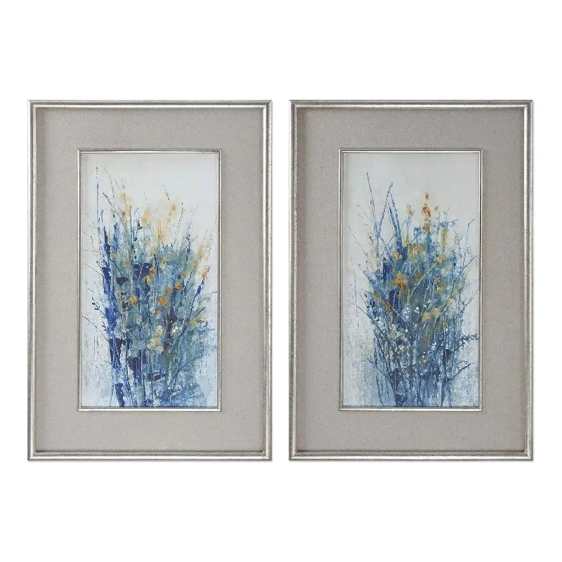 Indigo Florals Wall Art