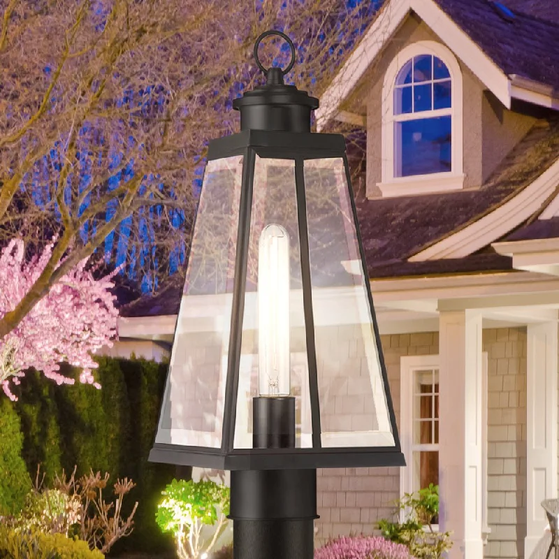 Durable Industrial Lighting for Harsh EnvironmentsUQL1835 New Traditional Outdoor Post Light, 17.50''H x 7.00''W x 7.00''D, Matte Black Finish, Mannheim Collection Durable Industrial Lighting for Harsh EnvironmentsUQL1835 New Traditional Outdoor Post Light, 17.50''H x 7.00''W x 7.00''D, Matte Black Finish, Mannheim Collection