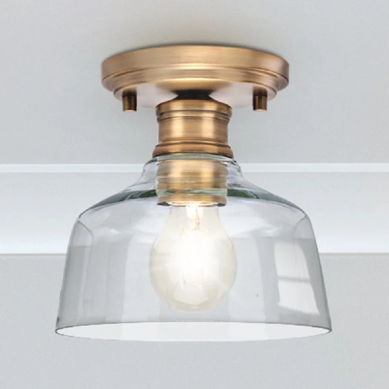 Industrial Wall - Mounted Lighting for Workshop WallsUHP4883 Transitional Indoor Ceiling Light, 7''H x 7-5/8"W x 7-5/8''D, Vintage Brass Finish, Lubbock Collection Industrial Wall - Mounted Lighting for Workshop WallsUHP4883 Transitional Indoor Ceiling Light, 7''H x 7-5/8"W x 7-5/8''D, Vintage Brass Finish, Lubbock Collection
