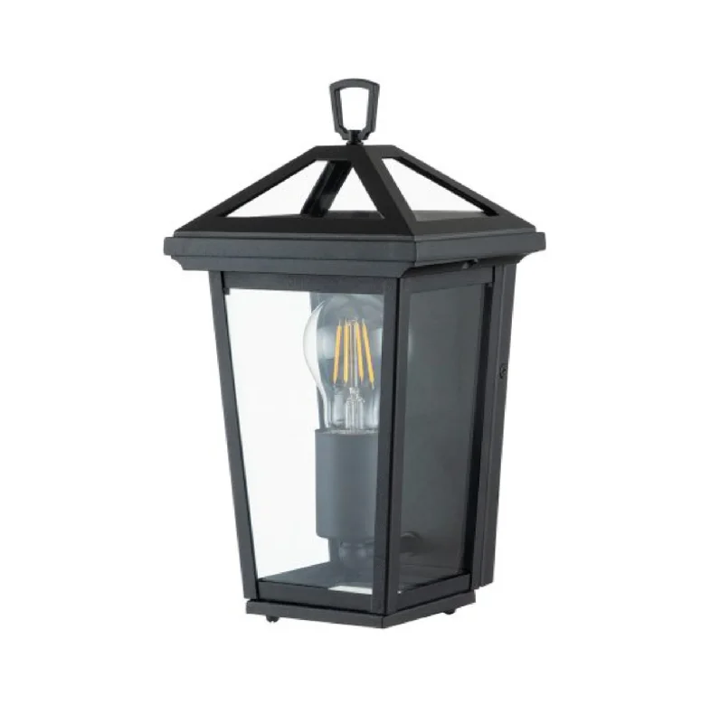 victorian style wall lamps with intricate metalwork for traditional entrywaysOutdoor Half Wall Lantern, Black - ID 12369 victorian style wall lamps with intricate metalwork for traditional entrywaysOutdoor Half Wall Lantern, Black - ID 12369