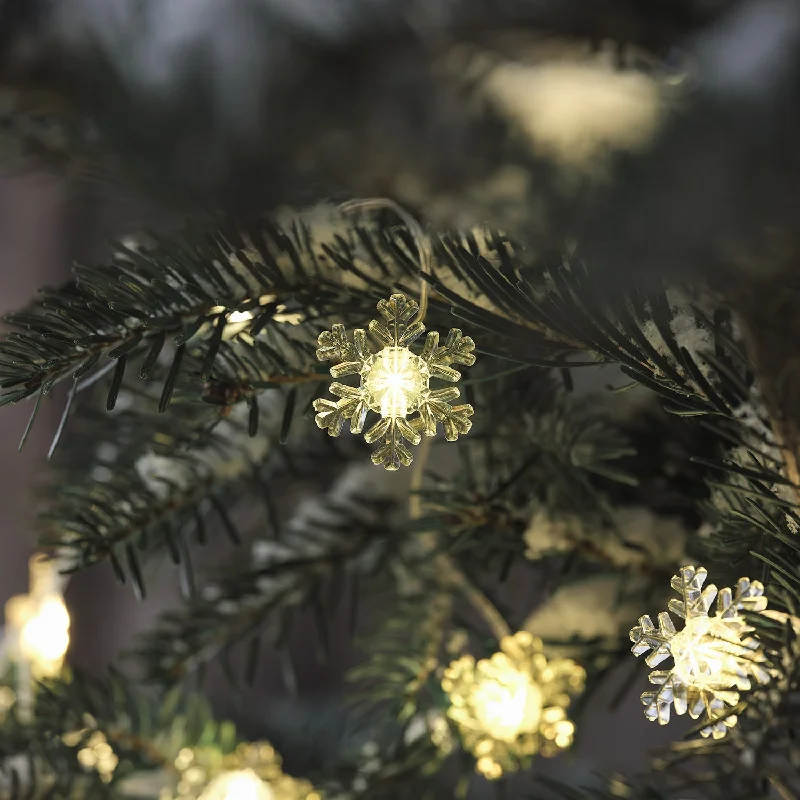 String Lights with Clear Bulbs for a Classic LookSet of 50 Outdoor Snowflake Micro Lights String Lights with Clear Bulbs for a Classic LookSet of 50 Outdoor Snowflake Micro Lights