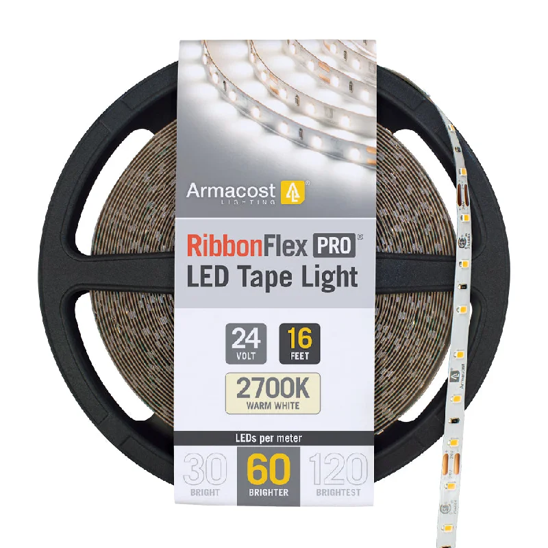Smart - enabled recessed lights controllable via smartphoneRibbonFlex Pro 24V White LED Strip Light Tape 60 LED/m, 16ft or 32 ft, 2700K, 3000K, or 4000K Smart - enabled recessed lights controllable via smartphoneRibbonFlex Pro 24V White LED Strip Light Tape 60 LED/m, 16ft or 32 ft, 2700K, 3000K, or 4000K