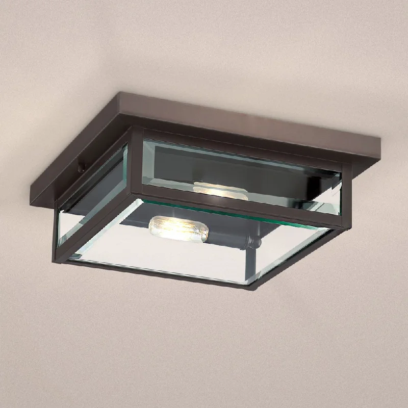Industrial Ceiling - Mounted Lighting for Assembly PlantsUQL5162 Modern Farmhouse Indoor Ceiling Light, 4.00''H x 12.00''W x 12.00''D, Western Bronze Finish, Quincy Collection Industrial Ceiling - Mounted Lighting for Assembly PlantsUQL5162 Modern Farmhouse Indoor Ceiling Light, 4.00''H x 12.00''W x 12.00''D, Western Bronze Finish, Quincy Collection