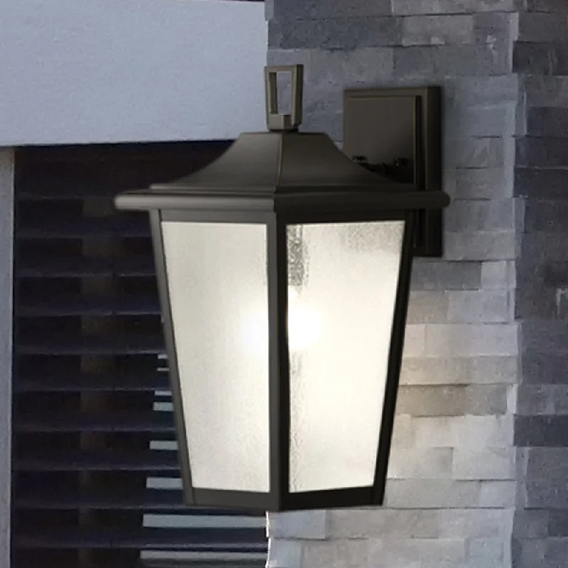 High - Bay LED Industrial Lighting for WarehousesUHP1456 Traditional Outdoor Wall Sconce, 18-7/8''H x 11-3/4"W x 10''D, Antique Bronze Finish, Rolla Collection High - Bay LED Industrial Lighting for WarehousesUHP1456 Traditional Outdoor Wall Sconce, 18-7/8''H x 11-3/4"W x 10''D, Antique Bronze Finish, Rolla Collection
