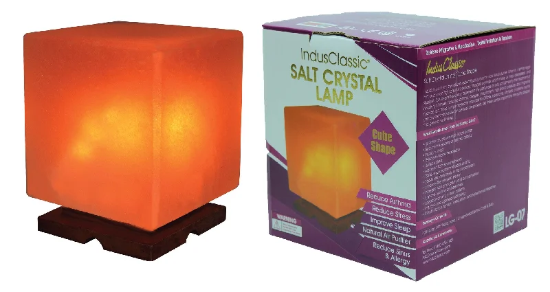 USB - Powered Salt Lamps for Easy ChargingIndusclassic® LG-07 Cube Himalayan Crystal Rock Salt Lamp Ionizer Air Purifier Lamp With Dimmable Control USB - Powered Salt Lamps for Easy ChargingIndusclassic® LG-07 Cube Himalayan Crystal Rock Salt Lamp Ionizer Air Purifier Lamp With Dimmable Control
