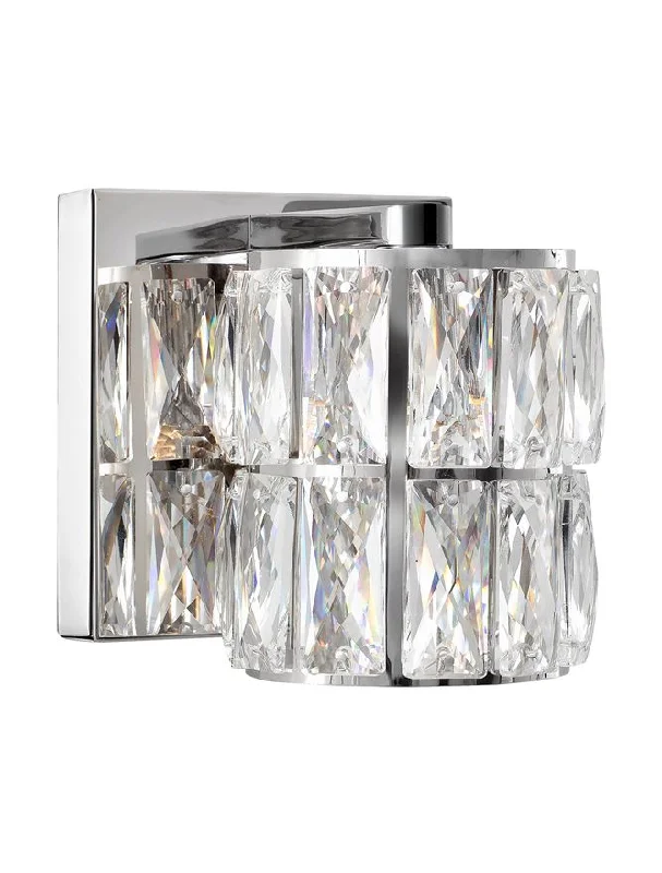 ceramic wall lamps with hand - painted designs for an artistic touchNIC Crystal & Chrome Aluminium 1 Light Single Wall Light - ID 10563 ceramic wall lamps with hand - painted designs for an artistic touchNIC Crystal & Chrome Aluminium 1 Light Single Wall Light - ID 10563