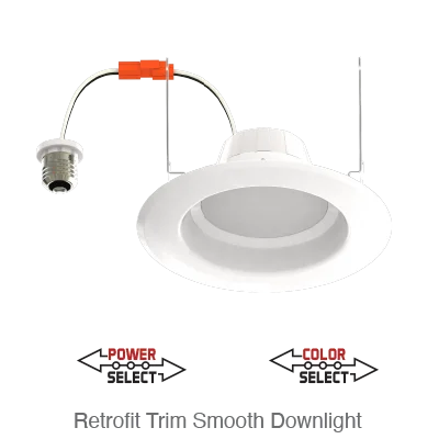 Motion - sensor recessed lights for energy - saving in basementsAviva 5/6 Inch LED Down Light Retrofit, 1,260 Lumens, Wattage Selectable 8W/10W/14W, 120V, CCT Selectable: 2700K/3000K/3500K/4000K/5000K