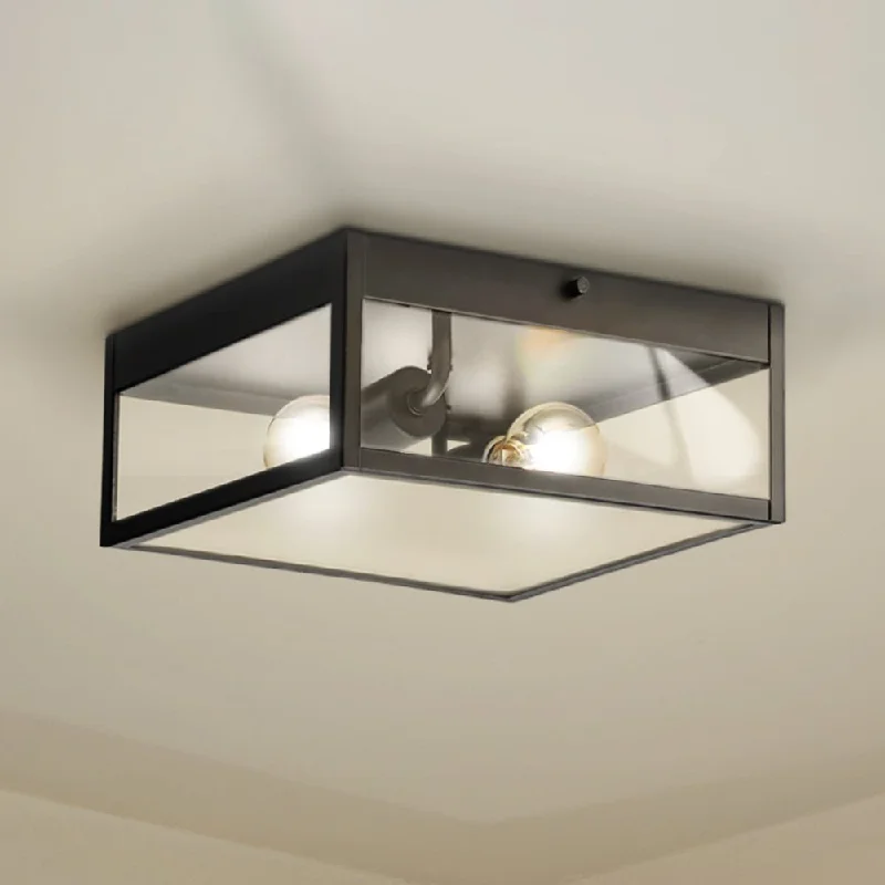 Industrial Lighting for Furniture FactoriesUHP1442 Classic Outdoor Ceiling Light, 4-5/8''H x 11"W x 11''D, Matte Black Finish, Linton Collection Industrial Lighting for Furniture FactoriesUHP1442 Classic Outdoor Ceiling Light, 4-5/8''H x 11"W x 11''D, Matte Black Finish, Linton Collection