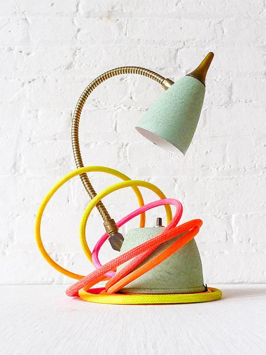 Lava Lamps for Indian Restaurants to Add a Cultural FlairRetro Mint Green Vintage Gooseneck Lamp with Ombre Citrus Textile Cord Lava Lamps for Indian Restaurants to Add a Cultural FlairRetro Mint Green Vintage Gooseneck Lamp with Ombre Citrus Textile Cord