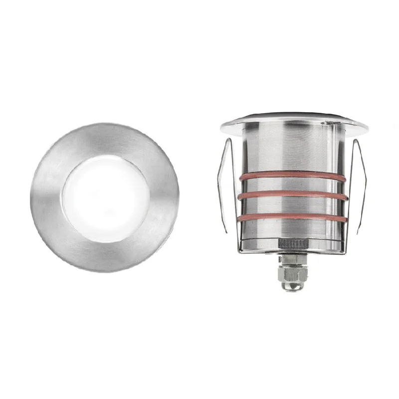 Recessed lights for spas to create a serene environmentTesla Multiples 3000K 85CRI LED Indicator Light in Stainless Steel