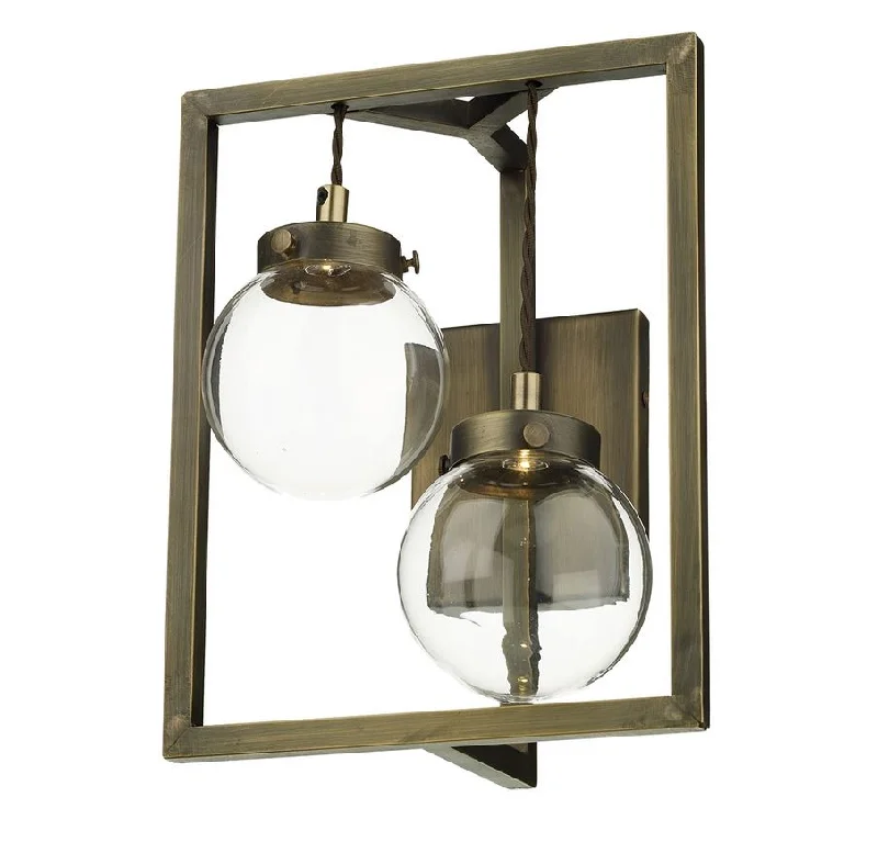 mid - century modern wall lamps with iconic shapes for a stylish studyChiswick Antique Brass 2 Globe Rectangular Frame Wall Light - ID 6961 mid - century modern wall lamps with iconic shapes for a stylish studyChiswick Antique Brass 2 Globe Rectangular Frame Wall Light - ID 6961