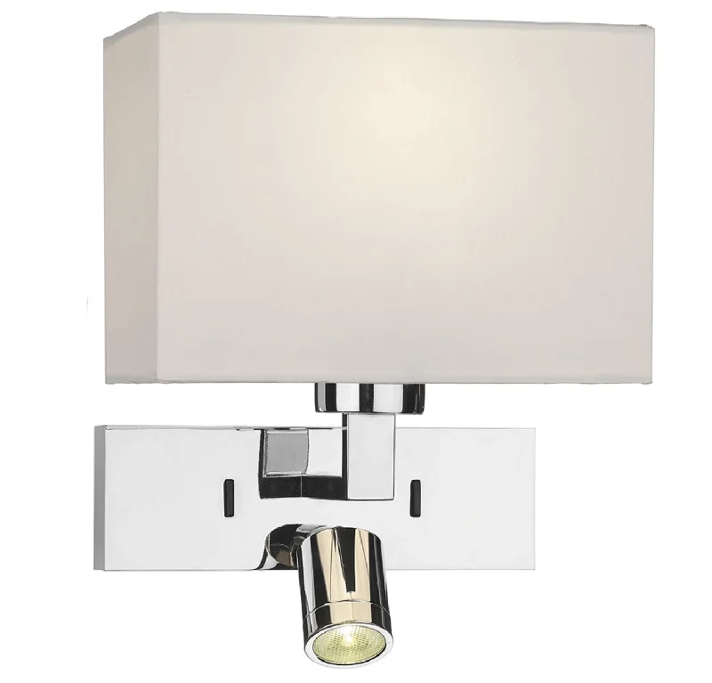 fabric wall lamps with a linen shade for a relaxed and breathable atmosphereChrome Bedside Wall Light - ID 10916 fabric wall lamps with a linen shade for a relaxed and breathable atmosphereChrome Bedside Wall Light - ID 10916