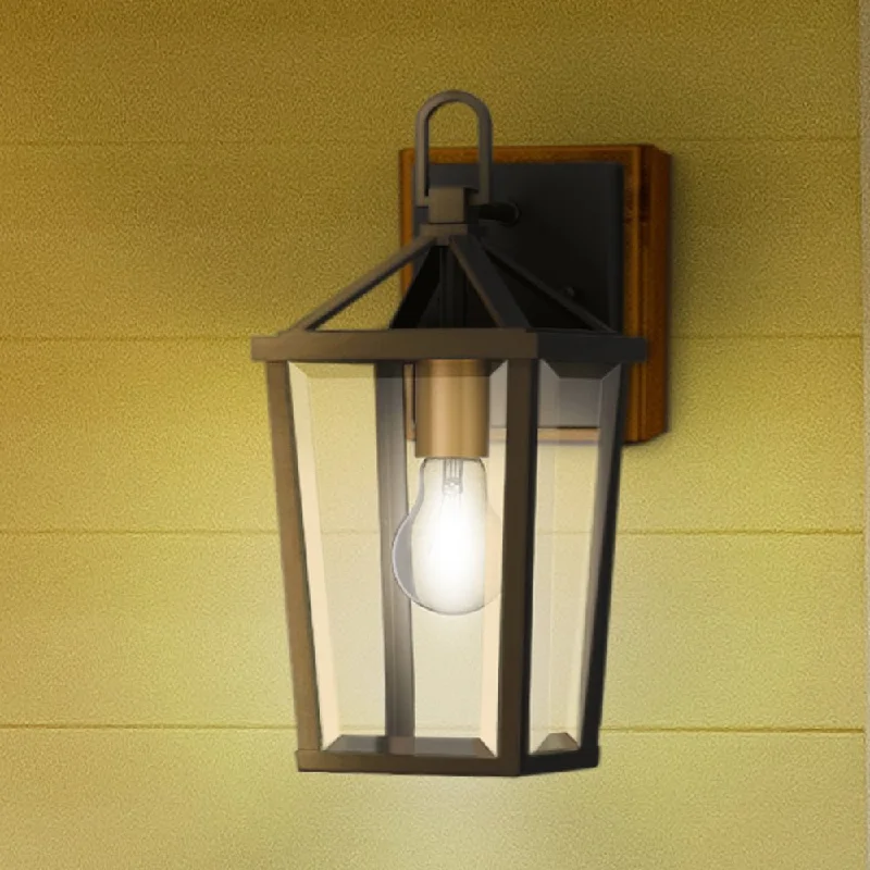 Industrial Ceiling - Mounted Lighting for Assembly PlantsUQL1961 Urban Loft Outdoor Wall Sconce, 13.25''H x 6''W x 6.75''D, Matte Black Finish, Ulm Collection Industrial Ceiling - Mounted Lighting for Assembly PlantsUQL1961 Urban Loft Outdoor Wall Sconce, 13.25''H x 6''W x 6.75''D, Matte Black Finish, Ulm Collection