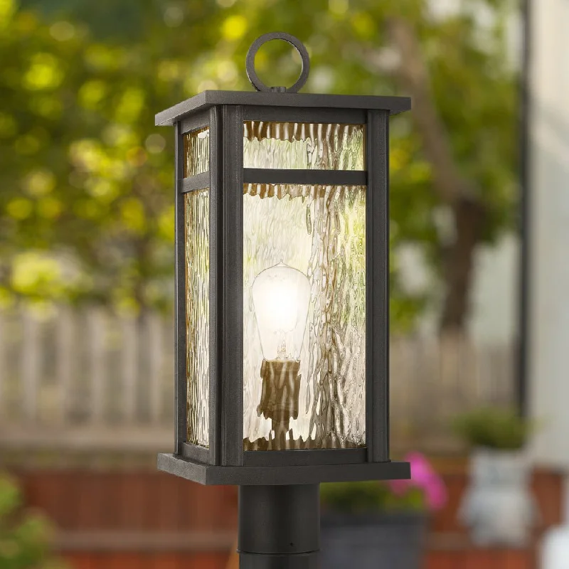 Shock - Resistant Industrial Lighting for Vibrating Machinery AreasUQL1812 Modern Farmhouse Outdoor Post Light, 20.50''H x 8.25''W x 8.25''D, Earth Black Finish, Carrington Collection Shock - Resistant Industrial Lighting for Vibrating Machinery AreasUQL1812 Modern Farmhouse Outdoor Post Light, 20.50''H x 8.25''W x 8.25''D, Earth Black Finish, Carrington Collection