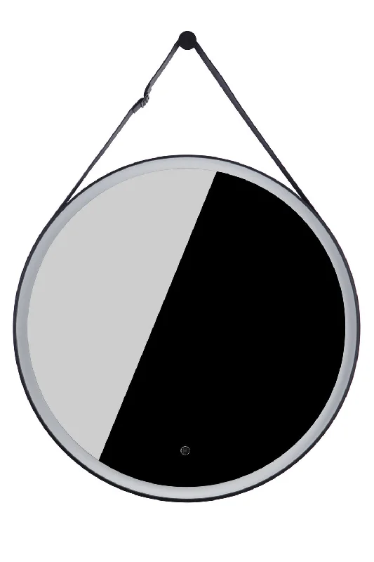 Recessed lights for outdoor patios with weather - resistant housingLED Lighted Mirror in Flat Black