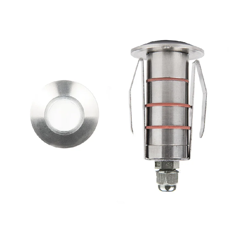 Recessed lights for eco - friendly homes with sustainable materialsTesla Multiples 3000K 85CRI LED Indicator Light in Stainless Steel