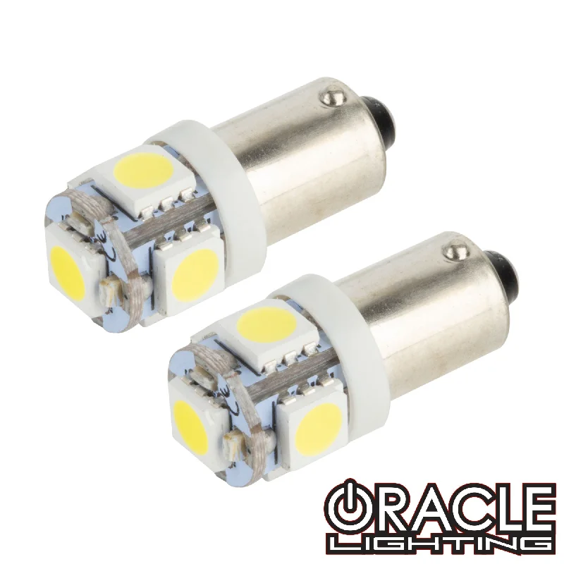 ORACLE BA9S 5 LED 3 Chip Bayonet Bulbs (Pair)