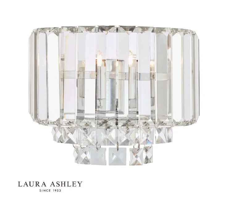 asian - inspired wall lamps with bamboo or paper shades for a zen - like Laura Ashley Vienna, Crystal Wall Light, Chrome - ID 13162 asian - inspired wall lamps with bamboo or paper shades for a zen - like Laura Ashley Vienna, Crystal Wall Light, Chrome - ID 13162