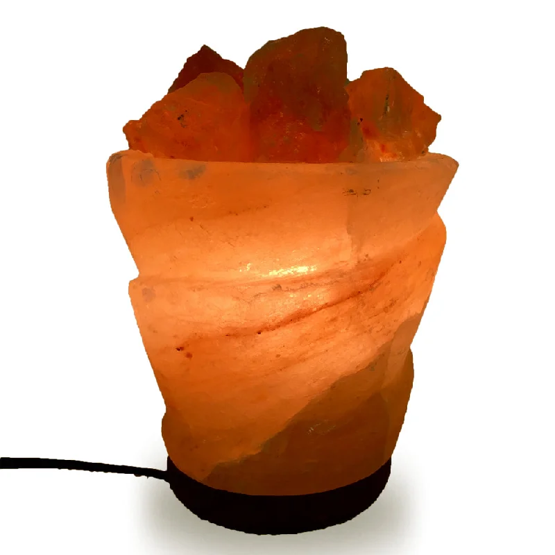 Pink Himalayan Salt Lamps for a Soothing HueNatural Himalayan Funnel with Chunks Shape Salt Lamp Pink Himalayan Salt Lamps for a Soothing HueNatural Himalayan Funnel with Chunks Shape Salt Lamp