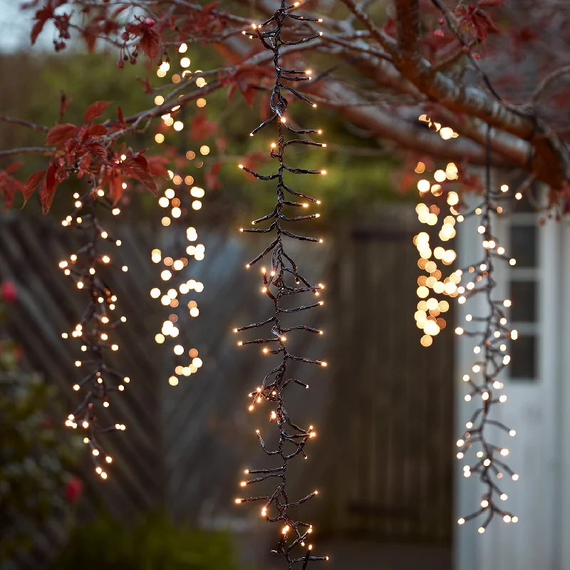 String Lights for Hotel Courtyard Lighting6 Warm White Cascading LED Cluster Lights String Lights for Hotel Courtyard Lighting6 Warm White Cascading LED Cluster Lights