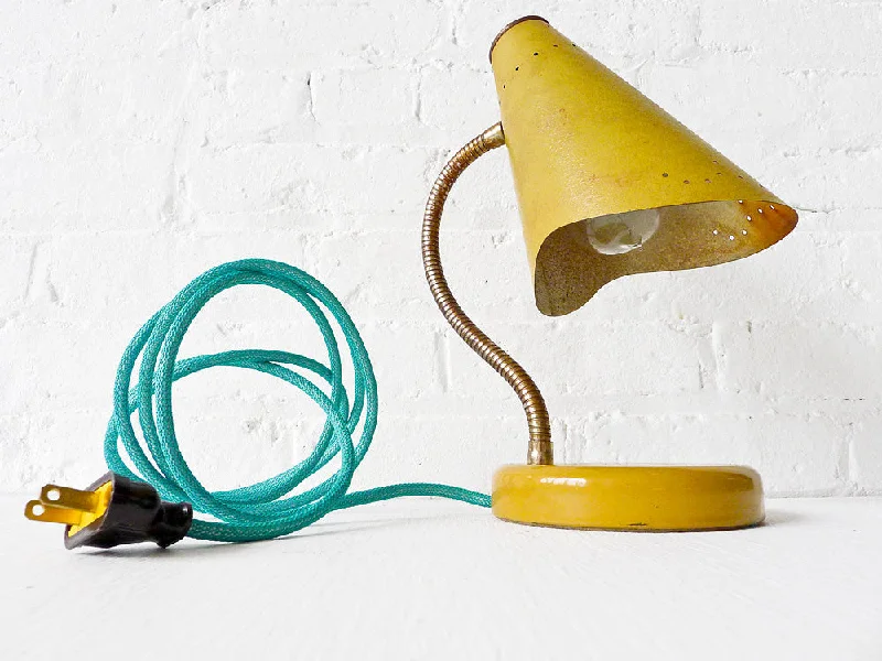 Lava Lamps for Craft Fairs to Enhance the Booth DisplayRetro Yellow Gooseneck Desk Lamp with Aqua Green Blue Textile Cord Lava Lamps for Craft Fairs to Enhance the Booth DisplayRetro Yellow Gooseneck Desk Lamp with Aqua Green Blue Textile Cord