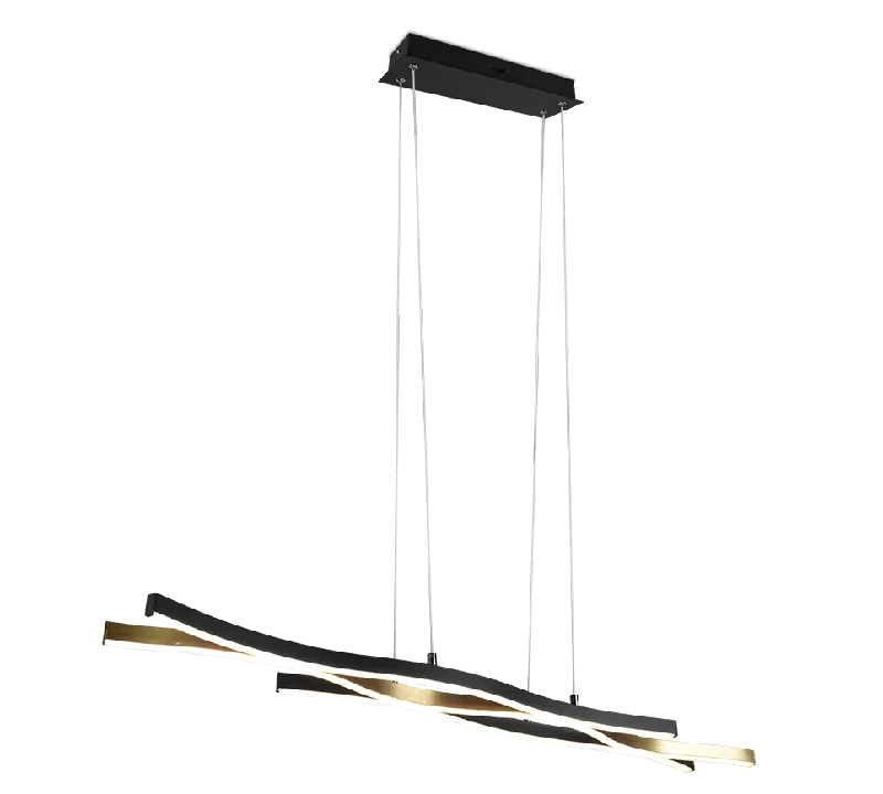 Blaze LED Linear Pendant - Brass/Aluminium