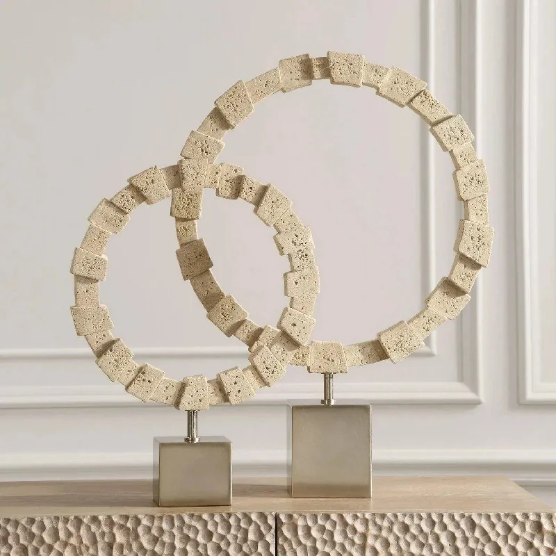 Ivory Fusion Sculptures - Set of 2
