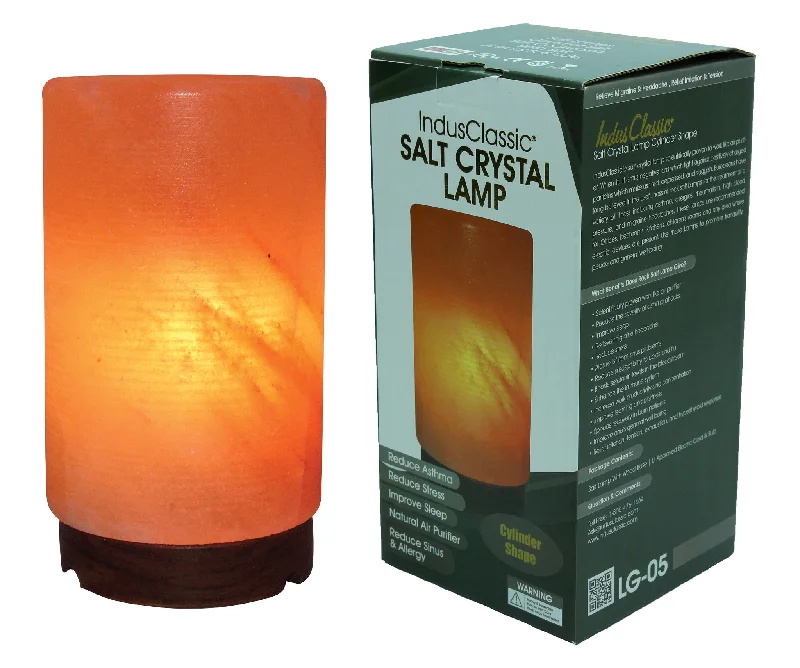 Salt Lamps for Allergy Relief and Air PurificationIndusClassic® LG-05 Cylinder Himalayan Crystal Rock Salt Lamp Ionizer Air Purifier With Dimmable Control Salt Lamps for Allergy Relief and Air PurificationIndusClassic® LG-05 Cylinder Himalayan Crystal Rock Salt Lamp Ionizer Air Purifier With Dimmable Control