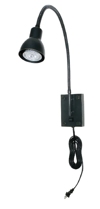 Recessed lights for pet - friendly homes with durable constructionLED Gooseneck One Light Wall Lamp In Dark Bronze