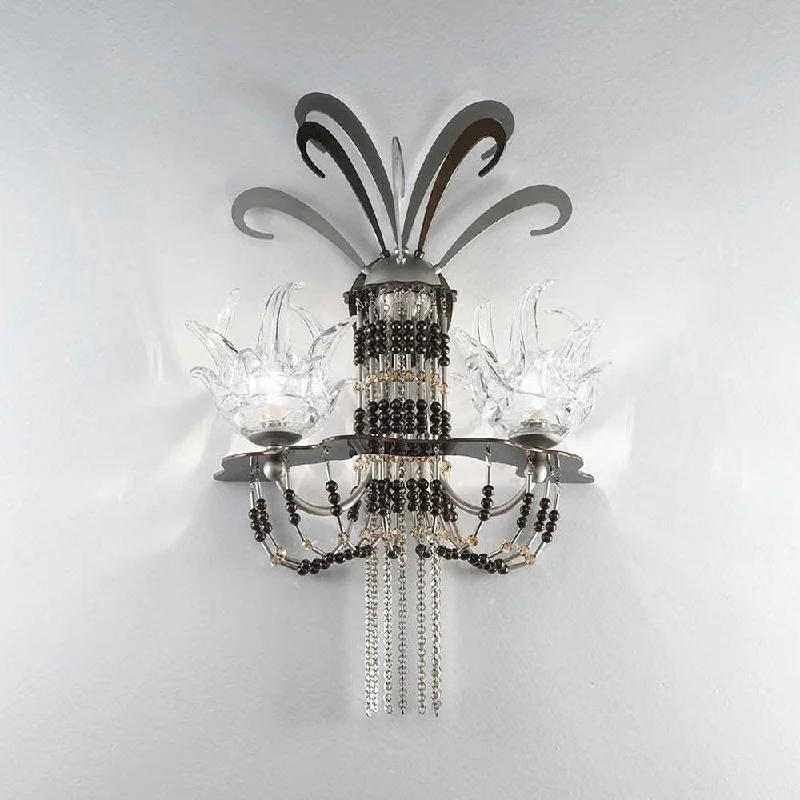 asian - inspired wall lamps with bamboo or paper shades for a zen - like Exotic Murano Glass Wall Light asian - inspired wall lamps with bamboo or paper shades for a zen - like Exotic Murano Glass Wall Light