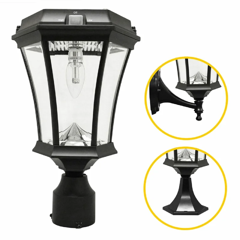 Recessed lights for industrial - style loftsVictorian LED Solar Post Light, 150 Lumens, CCT Selectable 2700K, White or Black Finish, 3 Mounting Options Included Recessed lights for industrial - style loftsVictorian LED Solar Post Light, 150 Lumens, CCT Selectable 2700K, White or Black Finish, 3 Mounting Options Included