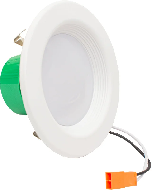 Recessed lights for hobby rooms to brighten work areas4" LED Retrofit Downlight, Baffle Trim, CCT Selectable, 10 watt, 120V, Multiple Finishes
