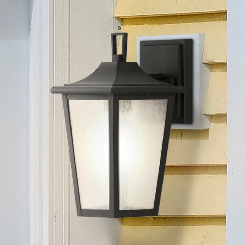 Industrial Pendant Lighting for Machine ShopsUHP1453 Traditional Outdoor Wall Sconce, 11-1/4''H x 7-1/4"W x 6''D, Textured Black Finish, Rolla Collection Industrial Pendant Lighting for Machine ShopsUHP1453 Traditional Outdoor Wall Sconce, 11-1/4''H x 7-1/4"W x 6''D, Textured Black Finish, Rolla Collection