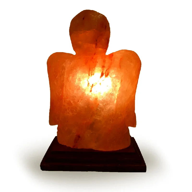 Crystal Salt Lamps for a Sparkling EffectNatural Himalayan Angel Shape Salt Lamp