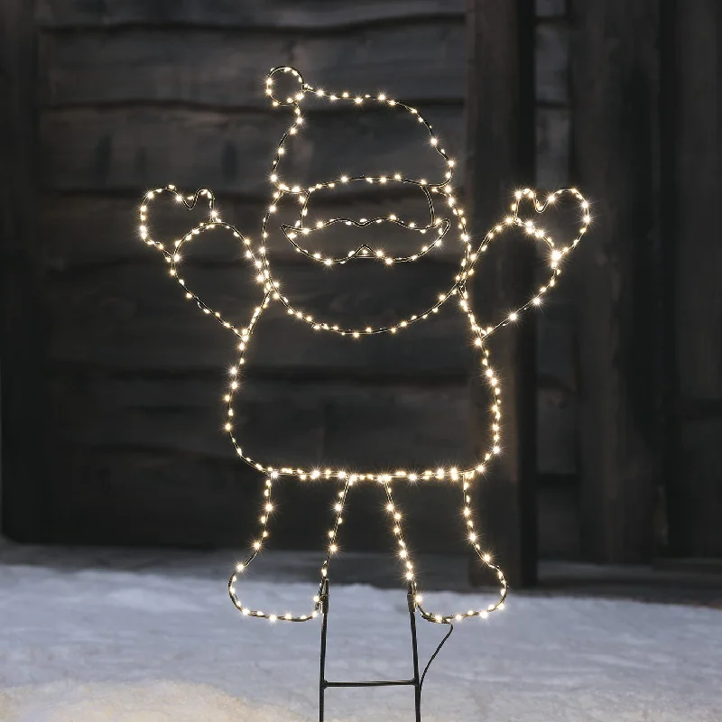 String Lights for Nursery Room DecorSanta Claus Outline Micro LED Stake Light