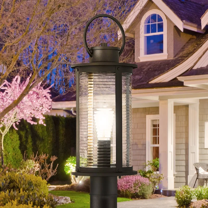 Industrial Exit Sign Lighting for Quick EvacuationUQL1924 Nautical Outdoor Post Light, 20.25''H x 7.5''W x 7.5''D, Matte Black Finish, Jasper Collection Industrial Exit Sign Lighting for Quick EvacuationUQL1924 Nautical Outdoor Post Light, 20.25''H x 7.5''W x 7.5''D, Matte Black Finish, Jasper Collection