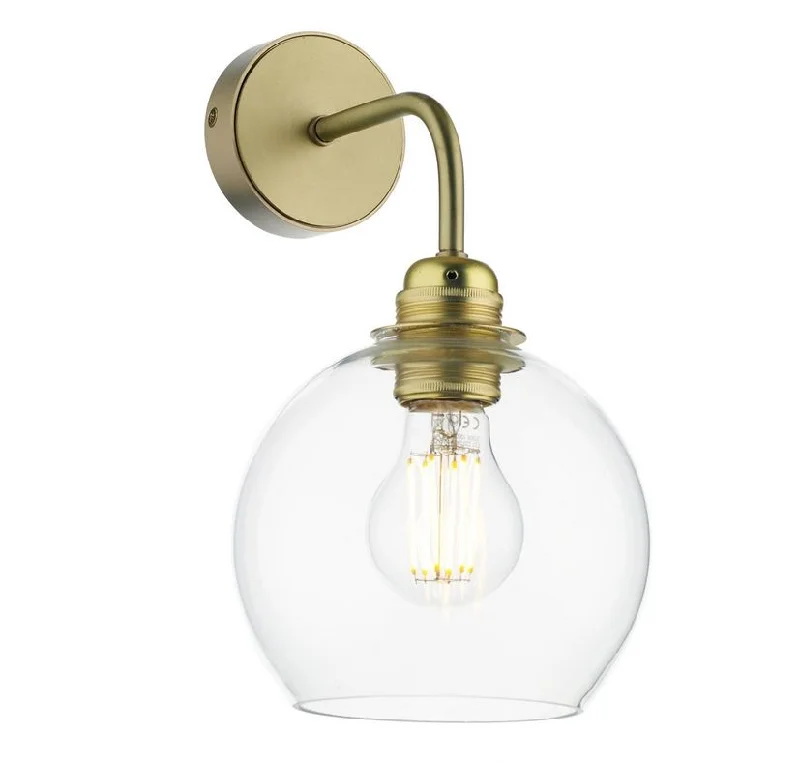 rustic farmhouse wall lamps with wooden accents for cozy bedroomsClear Glass and Brass Wall Light - ID 10153 rustic farmhouse wall lamps with wooden accents for cozy bedroomsClear Glass and Brass Wall Light - ID 10153