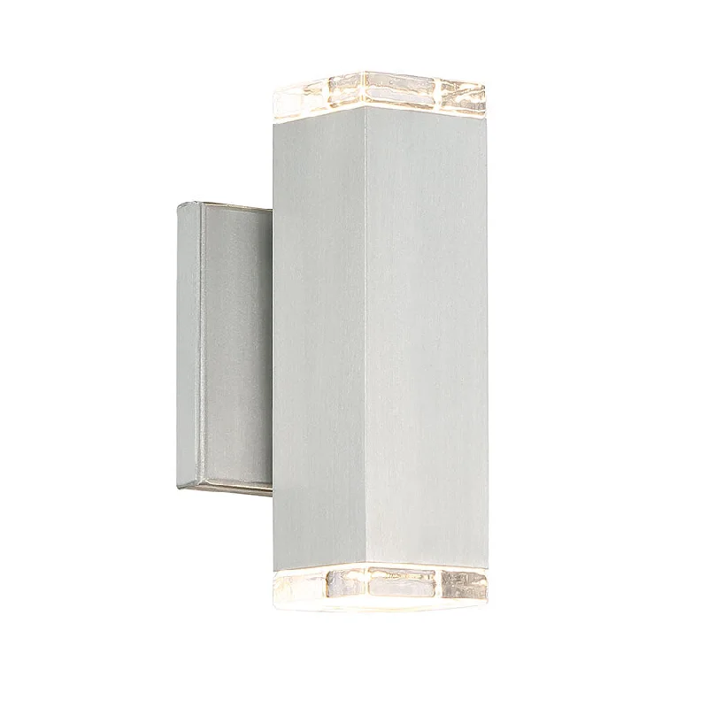 Energy - efficient recessed lights for home kitchensBlock LED Wall Light in Brushed Aluminum