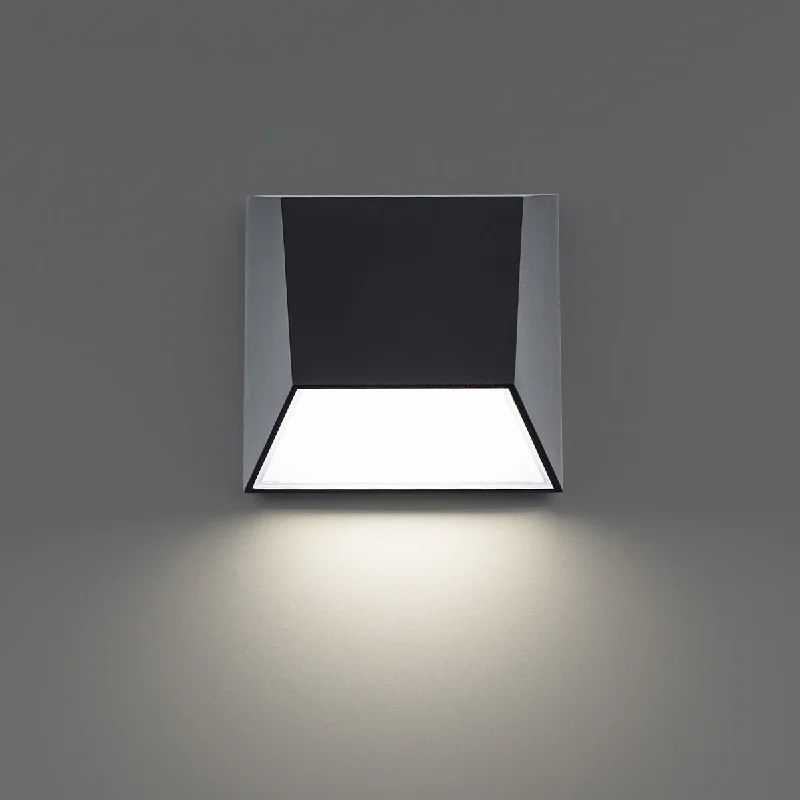 High - lumen recessed lights for well - lit garagesAtlantis LED Outdoor Wall Light in Black