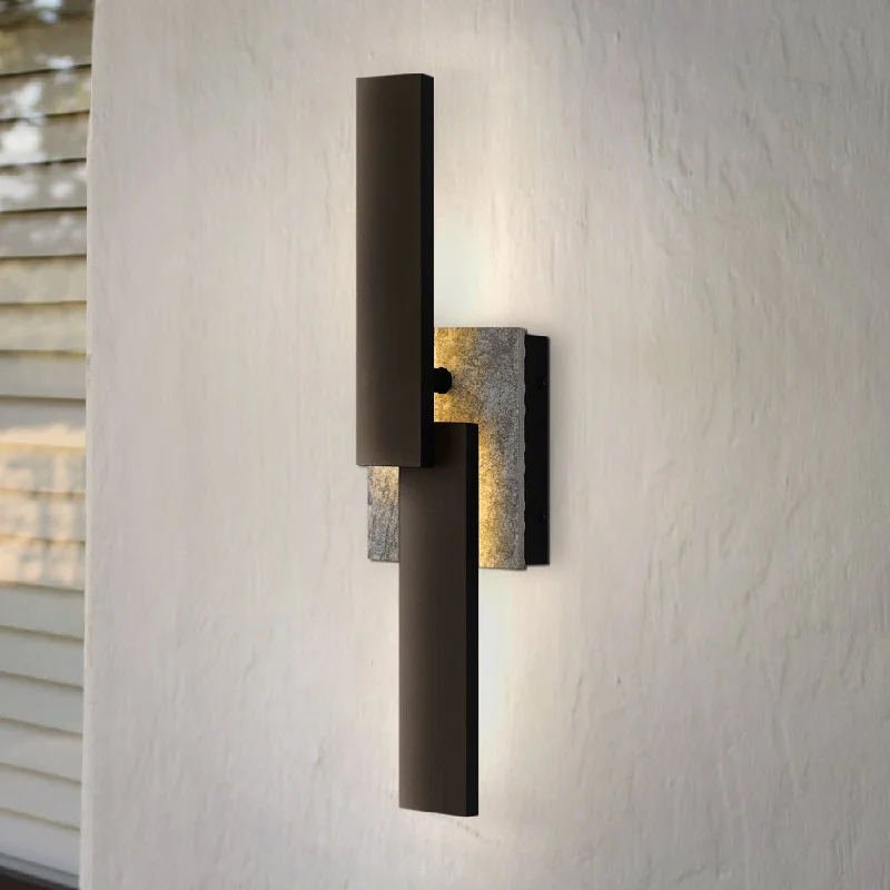Industrial Ceiling - Mounted Lighting for Assembly PlantsUQL10020 Modern Outdoor Wall Sconce, 18''H x 4.5''W x 3.5''D, Earth Black Finish, Laredo Collection Industrial Ceiling - Mounted Lighting for Assembly PlantsUQL10020 Modern Outdoor Wall Sconce, 18''H x 4.5''W x 3.5''D, Earth Black Finish, Laredo Collection