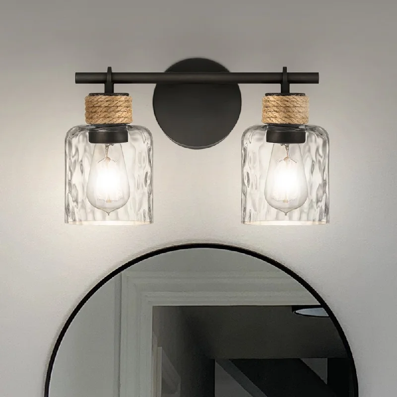 Industrial Task Lighting for Precision WorkstationsUQL4521 Coastal Indoor Bath Light, 9.25''H x 14.50''W x 5.75''D, Matte Black Finish, Lancaster Collection Industrial Task Lighting for Precision WorkstationsUQL4521 Coastal Indoor Bath Light, 9.25''H x 14.50''W x 5.75''D, Matte Black Finish, Lancaster Collection