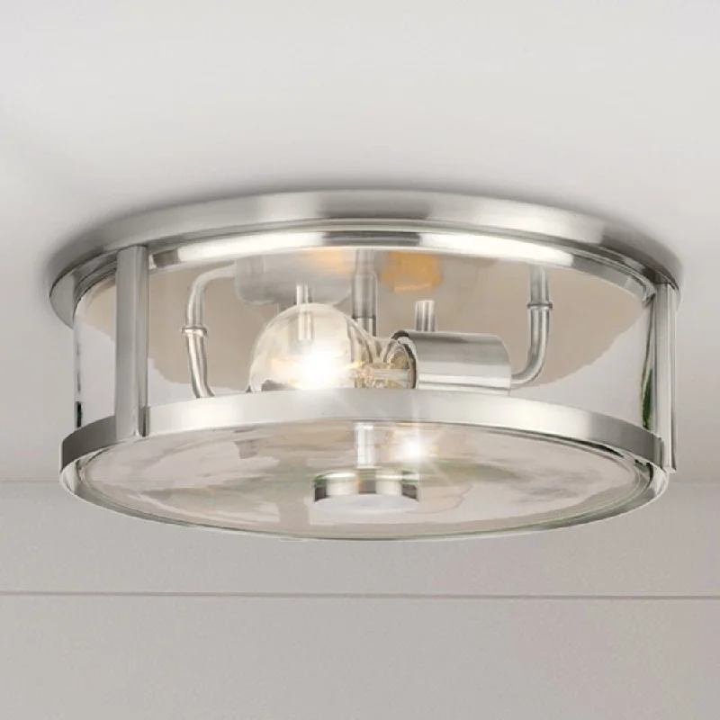 Industrial Lighting for Woodworking FactoriesUHP4594 Modern Farmhouse Indoor Ceiling Light, 4-3/8''H x 12-5/8"W x 12-5/8''D, Brushed Nickel Finish, Siegen Collection Industrial Lighting for Woodworking FactoriesUHP4594 Modern Farmhouse Indoor Ceiling Light, 4-3/8''H x 12-5/8"W x 12-5/8''D, Brushed Nickel Finish, Siegen Collection